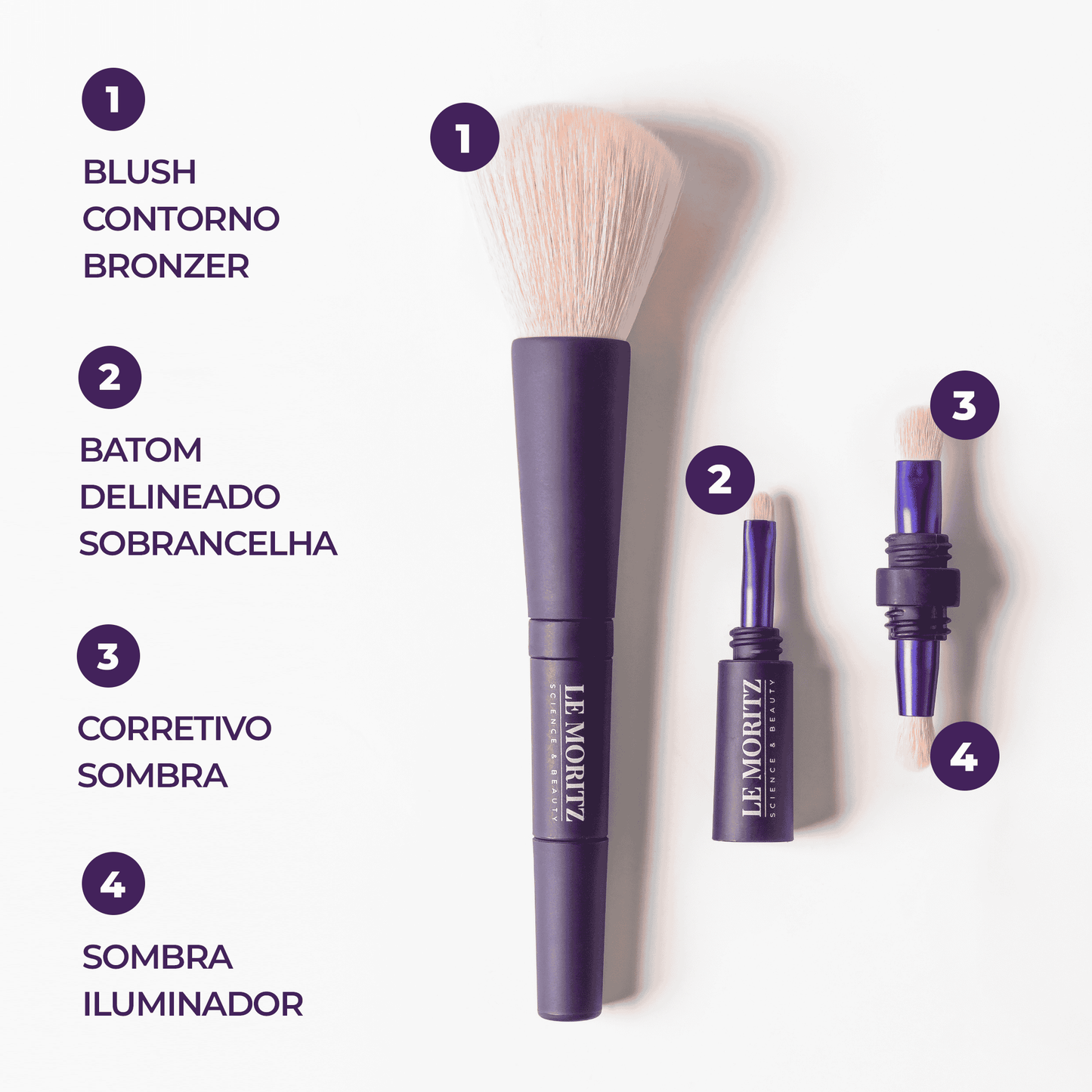 Pincel 9 em 1 Multifuncional Le Moritz - Desconto Progressivo
