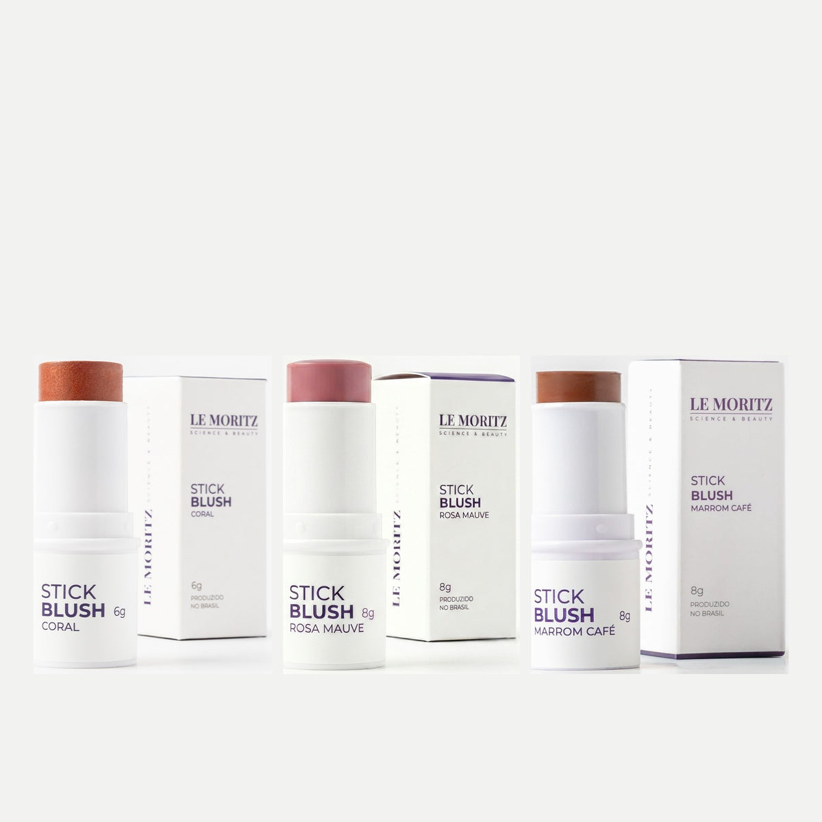 Kit Trio Coral + Mauve + Marrom