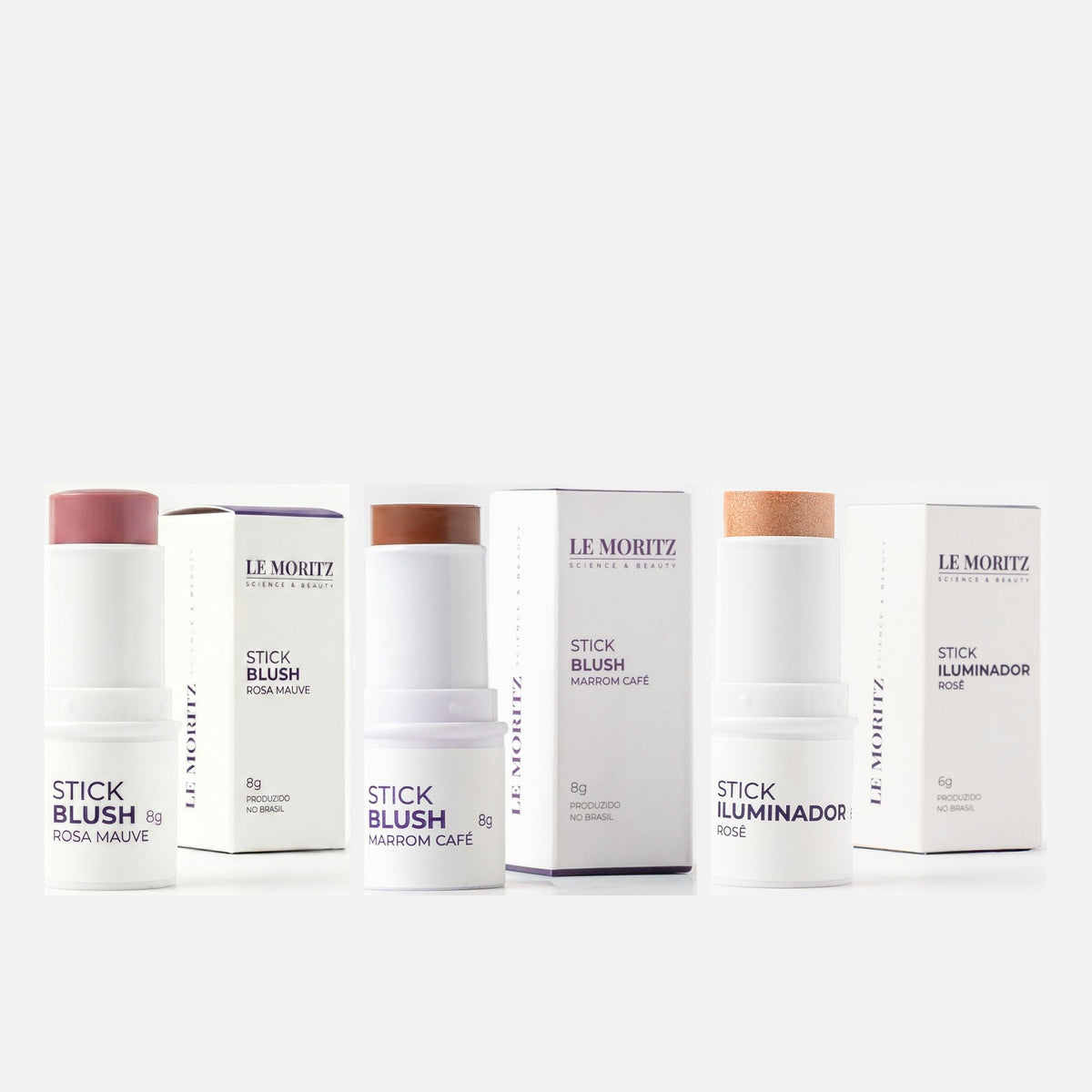 Kit Trio Mauve + Marrom + Rosê