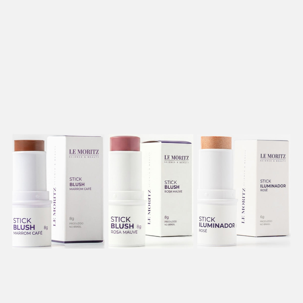 Kit Trio Marrom + Mauve + Rosê