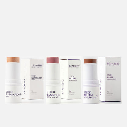 Kit Trio Rosê + Mauve + Marrom