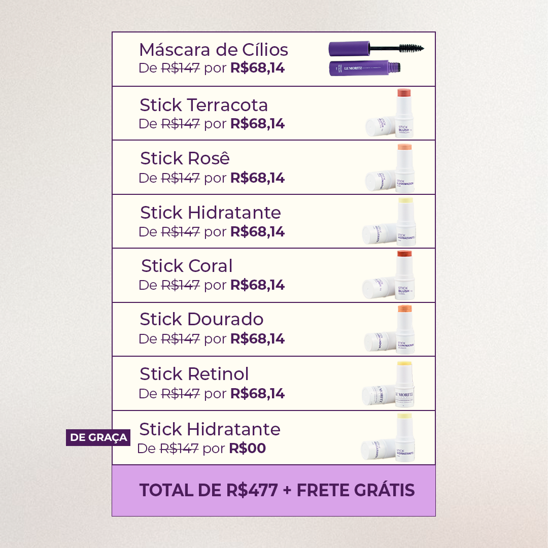 Kit Completo de Maquiagem Le Moritz | Edição Setembro