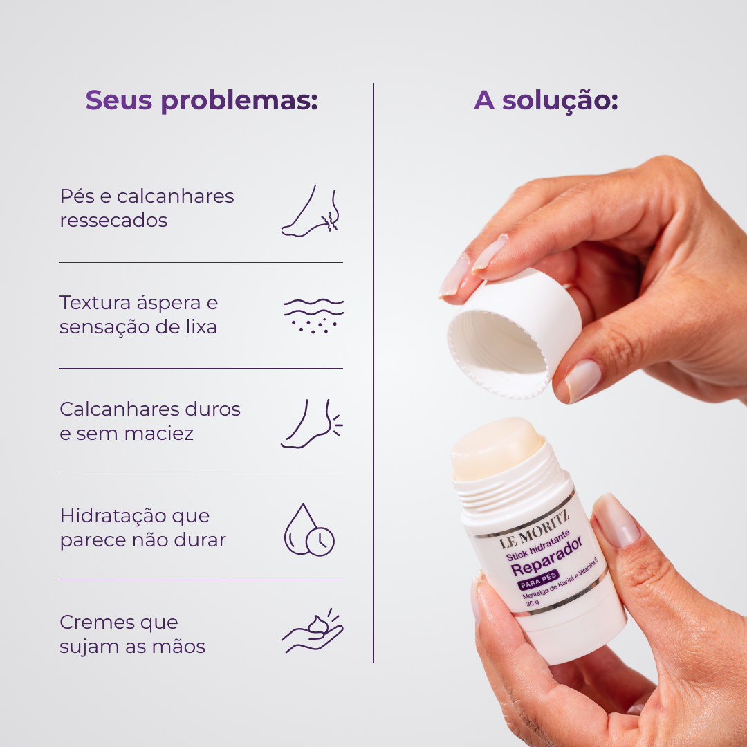 Stick Hidratante Reparador para Pés Le Moritz - imagem 8